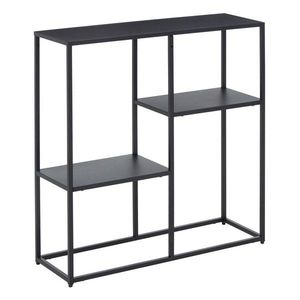 Čierny oceľový regál 80x81x26 cm Acero – Premier Housewares vyobraziť