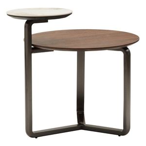 Hnedý okrúhly konferenčný stolík z eukalyptového dreva 55x67 cm Imperia – Premier Housewares vyobraziť