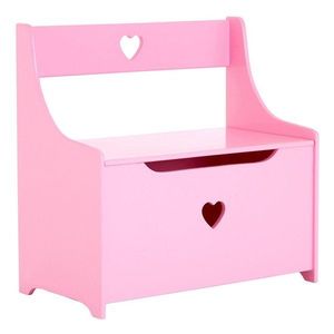 Ružová detská skrinka s lavicou 60x62x34 cm Pink Heart – Premier Housewares vyobraziť