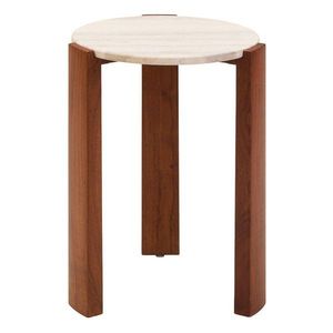 Okrúhly odkladací stolík s mramorovou doskou ø 46 cm Palermo – Premier Housewares vyobraziť