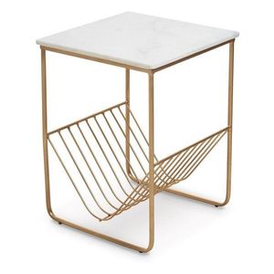 Odkladací stolík s mramorovou doskou 40x40 cm Mandoli – Premier Housewares vyobraziť