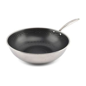 Wok nerezová panvica s nepriľnavým povrchom ø 31, 5 cm Fusion – BonBistro vyobraziť