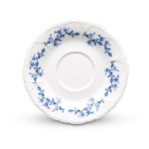 Biely/modrý porcelánový tanierik ø 16, 5 cm Retro – BonBistro vyobraziť
