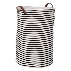 Čierno-biely látkový kôš na bielizeň 54 l Stripe – Premier Housewares vyobraziť