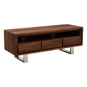 TV stolík z masívu akácie v tmavo prírodnej farbe 140x52x50 cm Simla – Premier Housewares vyobraziť