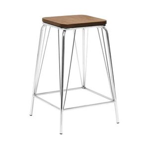Stolička z brestového dreva v striebornej farbe/v prírodnej farbe District – Premier Housewares vyobraziť