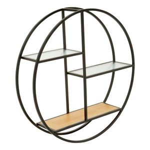 Čierna/v prírodnej farbe poschodová kovová polica 61 cm Mataram – Premier Housewares vyobraziť