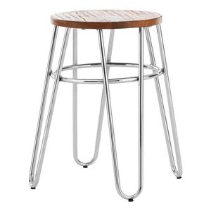 Stolička z brestového dreva v striebornej farbe/v prírodnej farbe District – Premier Housewares vyobraziť