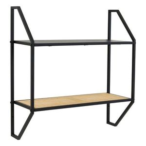 Čierna/v prírodnej farbe poschodová kovová polica 61 cm Depok – Premier Housewares vyobraziť