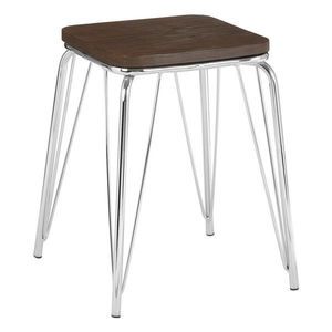 Stolička z brestového dreva v striebornej farbe/v prírodnej farbe District – Premier Housewares vyobraziť