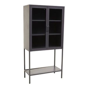 Sivá oceľová vitrína 75x150x35 cm Acier – Premier Housewares vyobraziť
