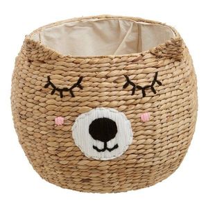 Detský kôš na hračky z vodného hyacintu v prírodnej farbe ø 49x40 cm Lidi Cat Face – Premier Housewares vyobraziť