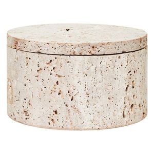 Dekoratívny kamenný úložný box v prírodnej farbe ø 14x8 cm Tibor – Premier Housewares vyobraziť