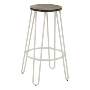 Biela/v prírodnej farbe barová stolička z brestového dreva (výška sedadla 75 cm) District – Premier Housewares vyobraziť