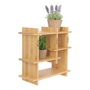 Poschodová bambusová polica v svetlo prírodnej farbe 35 cm – Esschert Design vyobraziť