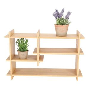 Poschodová bambusová polica v svetlo prírodnej farbe 55 cm – Esschert Design vyobraziť