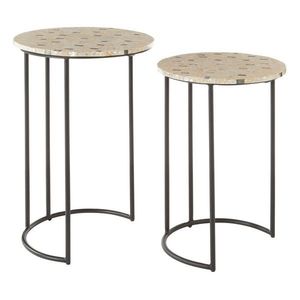 Okrúhle odkladacie stolíky v súprave 2 ks ø 38 cm Halle – Premier Housewares vyobraziť