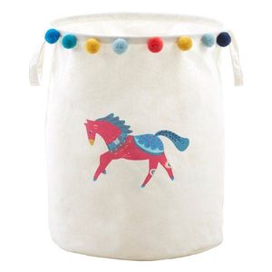 Biely látkový detský kôš na hračky ø 38x48 cm Mimo Eclectic Horse – Premier Housewares vyobraziť