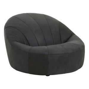 Čierne kožené kreslo Hoxton – Premier Housewares vyobraziť