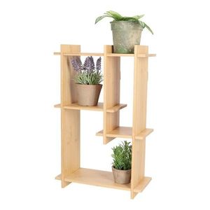 Poschodová bambusová polica v svetlo prírodnej farbe 35 cm – Esschert Design vyobraziť