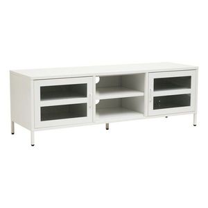 Biely oceľový TV stolík 150x50x45 cm Acier – Premier Housewares vyobraziť
