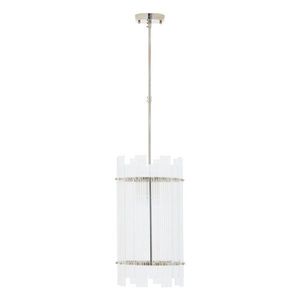 Kovové závesné svietidlo v striebornej farbe so skleneným tienidlom ø 27 cm Ritz – Premier Housewares vyobraziť