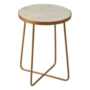 Okrúhly odkladací stolík s mramorovou doskou ø 36 cm Shalimar – Premier Housewares vyobraziť