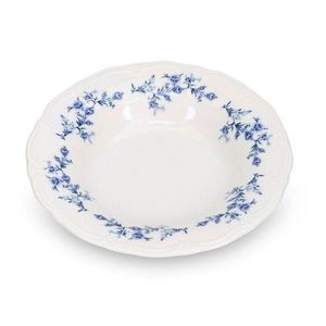 Biely/modrý hlboký porcelánový tanier ø 23, 5 cm Retro – BonBistro vyobraziť