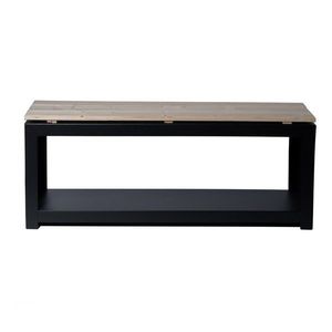 Čierna/v prírodnej farbe drevená záhradná lavica – Esschert Design vyobraziť