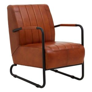 Hnedé kožené kreslo Buffalo – Premier Housewares vyobraziť