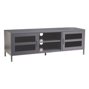 Sivý oceľový TV stolík 150x50x45 cm Acier – Premier Housewares vyobraziť
