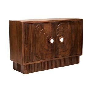 Komoda z mangového dreva v tmavo prírodnej farbe 40x75x116 cm Sangar – Premier Housewares vyobraziť