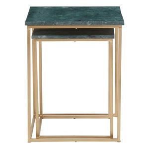 Odkladacie stolíky v súprave 2 ks s mramorovou doskou 40x40 cm Mandoli – Premier Housewares vyobraziť