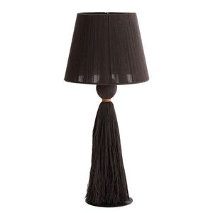 Tmavohnedá stolová lampa s textilným tienidlom (výška 58 cm) Espino – Light & Living vyobraziť
