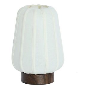 Biela kovová stolová lampa s textilným tienidlom (výška 29 cm) Bibia – Light & Living vyobraziť