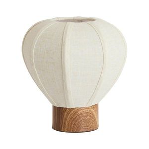 Krémovobiela kovová stolová lampa s textilným tienidlom (výška 23, 5 cm) Kyzo – Light & Living vyobraziť