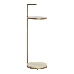 Okrúhly odkladací stolík s mramorovou doskou ø 26 cm Leda – Light & Living vyobraziť