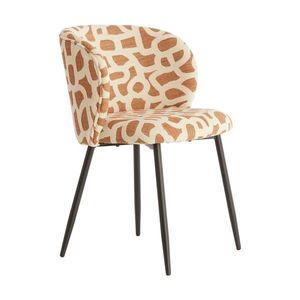 Krémovobiela/v terakotovej farbe čalúnená jedálenská stolička Elyna – Light & Living vyobraziť