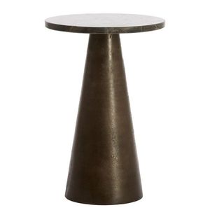 Okrúhly odkladací stolík s mramorovou doskou ø 29 cm Ynez – Light & Living vyobraziť