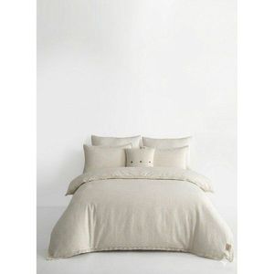 Biele obliečky na dvojlôžko/predĺžené z bavlny Renforcé 240x220 cm Waffle Striped – Mila Home Luxury vyobraziť