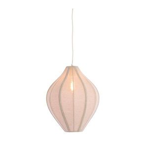 Závesné svietidlo v prírodnej farbe s textilným tienidlom Pasto – Light & Living vyobraziť