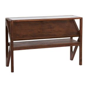 Konzolový stolík so sklenenou doskou v prírodnej farbe 41x119 cm Yuki – Light & Living vyobraziť