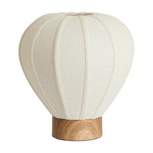 Krémovobiela kovová stolová lampa s textilným tienidlom (výška 36 cm) Kyzo – Light & Living vyobraziť