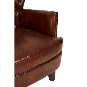 Hnedé kožené kreslo Victor – Premier Housewares vyobraziť