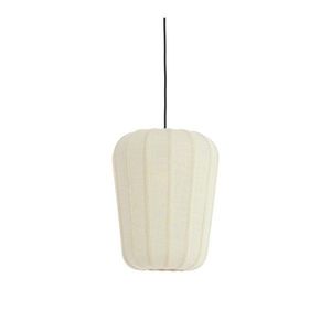 Biele závesné svietidlo s textilným tienidlom ø 10 cm Bibury – Light & Living vyobraziť