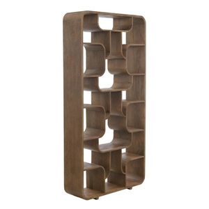 Regál z mangového dreva v tmavo prírodnej farbe 100x200x30 cm Labare – Light & Living vyobraziť