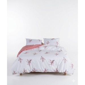 Biele/ružové obliečky na dvojlôžko/predĺžené z bavlny Renforcé 240x220 cm Breeze Floral – Mila Home Luxury vyobraziť