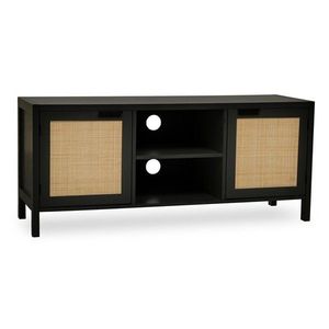 Čierny TV stolík 120x52x38 cm Sherman – Premier Housewares vyobraziť