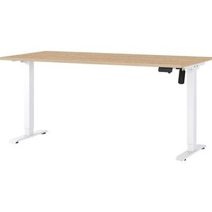 Polohovací pracovný stôl s elektricky nastaviteľnou výškou s doskou v dubovom dekore 80x160 cm Boras – Germania vyobraziť