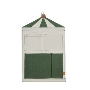 Zelený/krémovobiely látkový závesný organizér 40x1x60 cm Circus – OYOY Mini vyobraziť